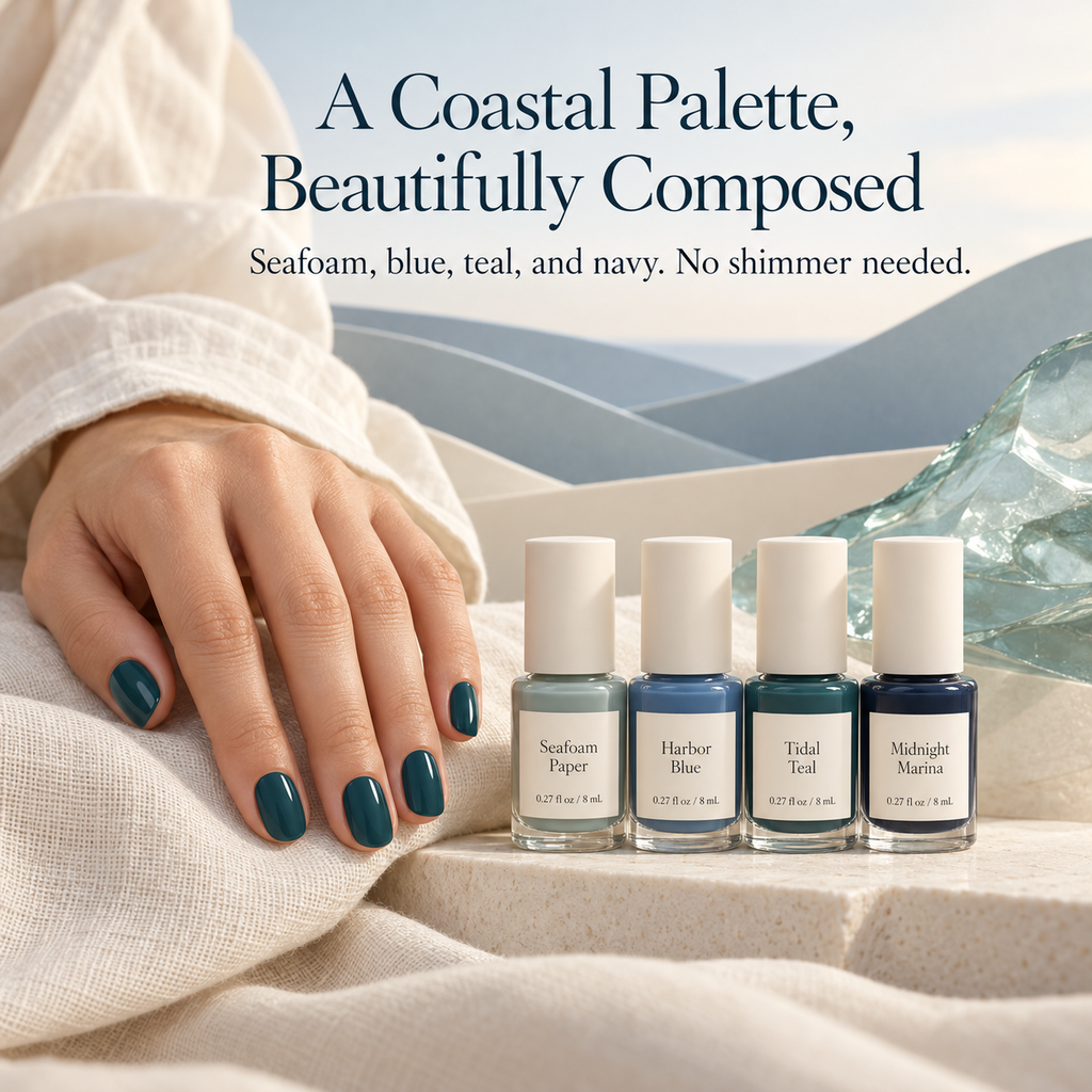 keojzhe™ Coastal Composition | 4-Bottle Nail Polish Set – keojzhe™